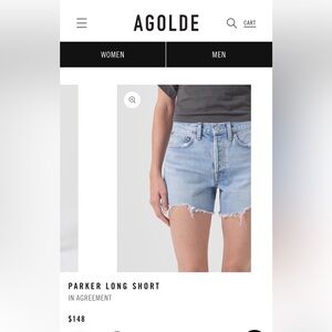 Agolde jean shorts